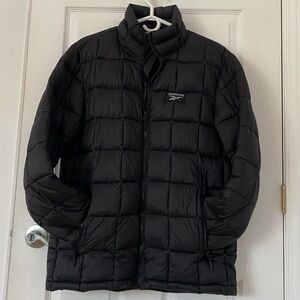Reebok Men's Quilted Black Puffer Jacket